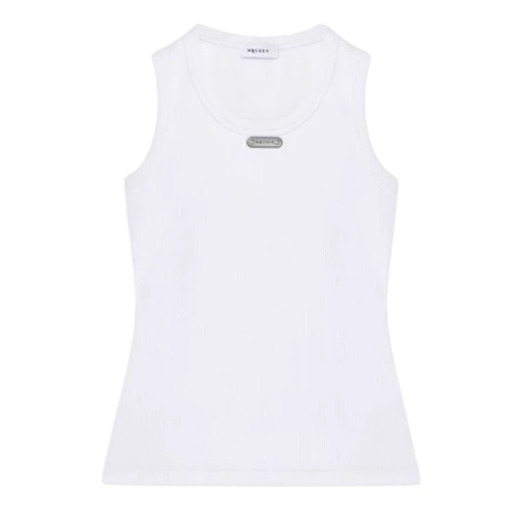 Alexander McQueen Top Black Cotton - Women