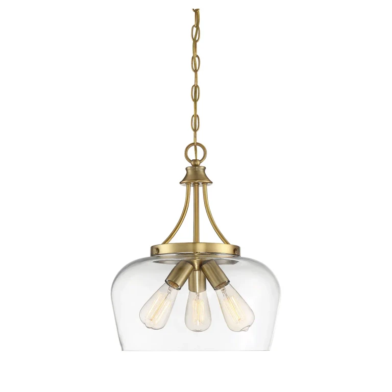 Savoy House Octave 3-Light Pendant Light in Warm Brass - 7-4034-3-322