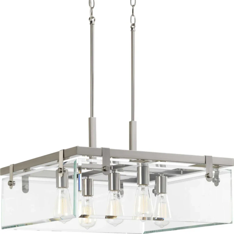 Brushed Nickel Five Light Pendant from the Glayse Collection
