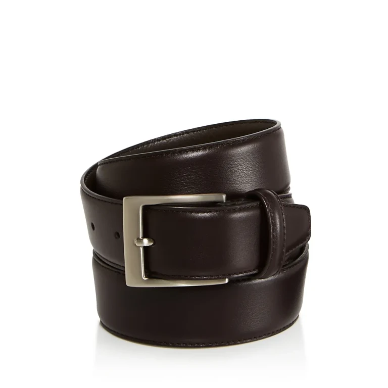 Canali Men's Basic Smooth Leather Belt