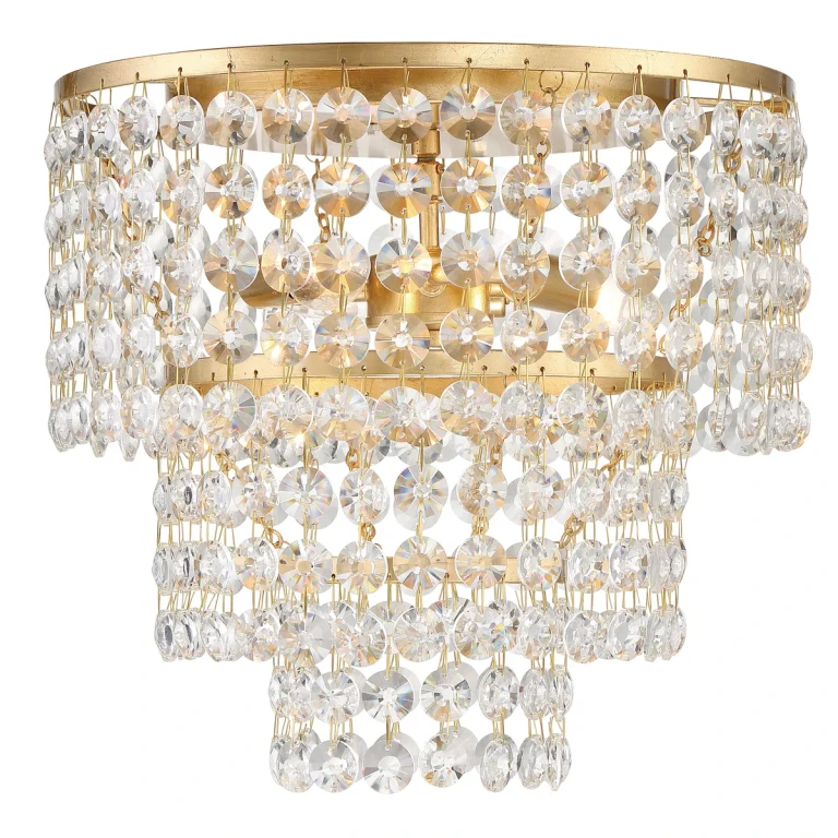 Crystorama Gabrielle 3-Light Ceiling Light in Antique Gold