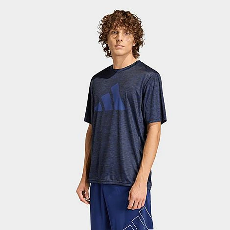 Men's Workout Essentials Brandlove T-Shirt in Legend Ink Melange/Dark Blue/ Size: Small