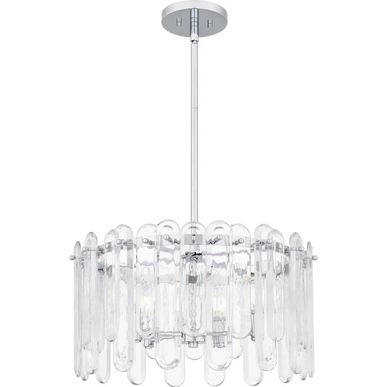 Polished Chrome Five Light Pendant from the Stiles Collection