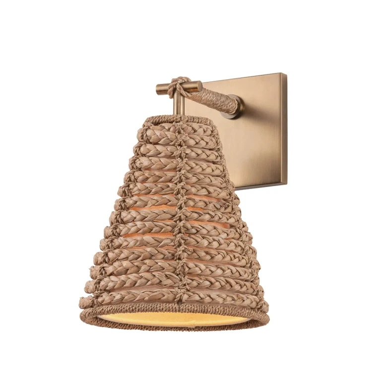 Patina Brass Wall Sconce from the Redwood Collection