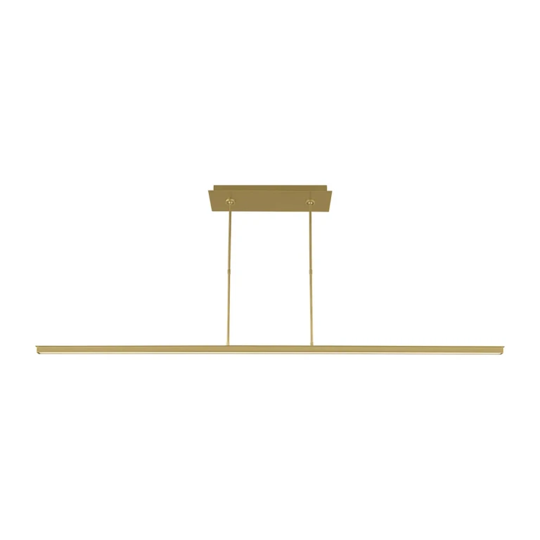 Natural Brass LED Linear Suspension from the Stagger Collection