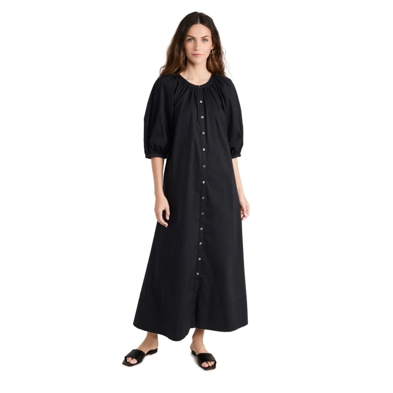 STAUD 빈센트 드레스 블랙 L