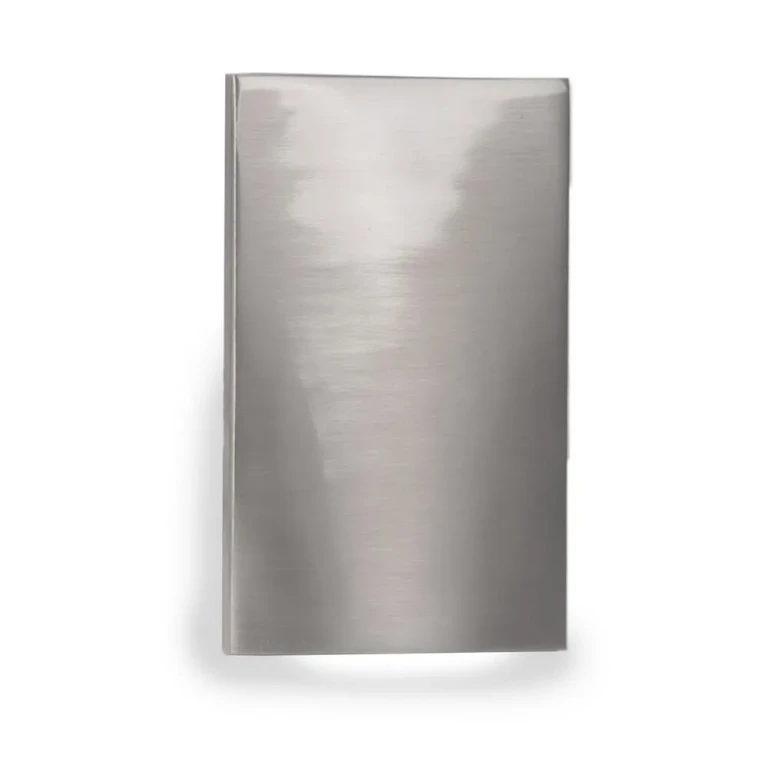 WAC Lighting 277V 1-Light LED Vertical Scoop Step and Wall Light in Brushed Nickel - WL-LED210F-C-BN