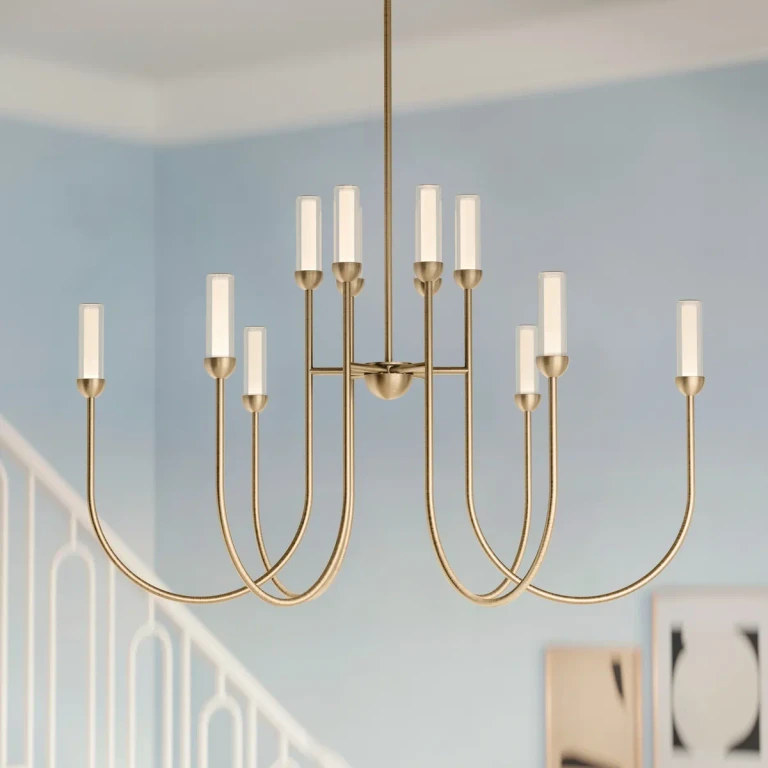 Champagne Bronze LED Chandelier from the Moraine Collection