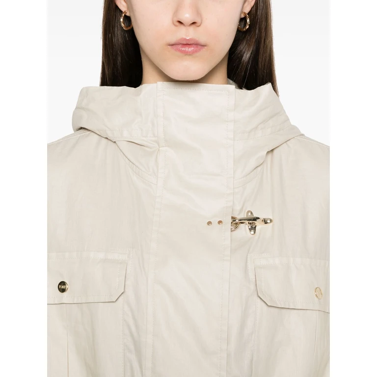 Fay Coats White Polyurethane - Women