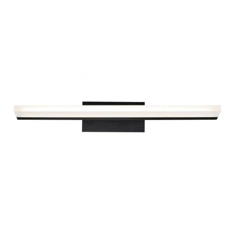 WAC Level 3500K Bathroom Vanity Light in Black - WS-85618-BK