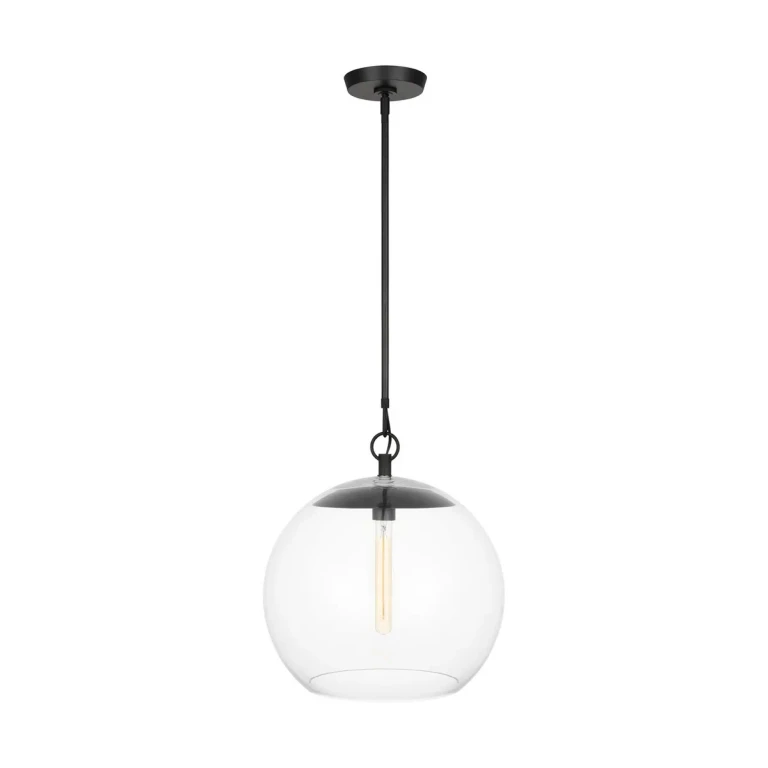 Aged Iron One Light Pendant from the Atlantic Collection