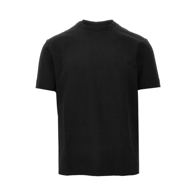 Emporio Armani T-Shirt mit Rauten-Jacquard-Muster