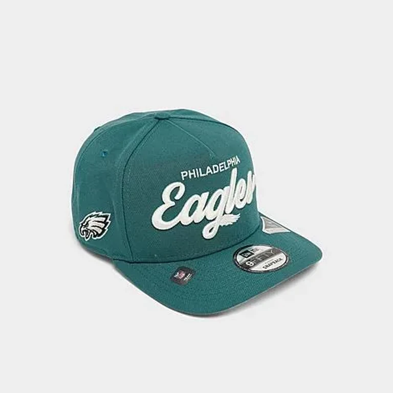 Philadelphia Eagles NFL Local Play 9FIFTY A-Frame Snapback Hat in Green/White
