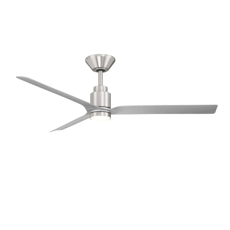 Brushed Nickel Silver 52" Ceiling Fan from the Smooth Collection