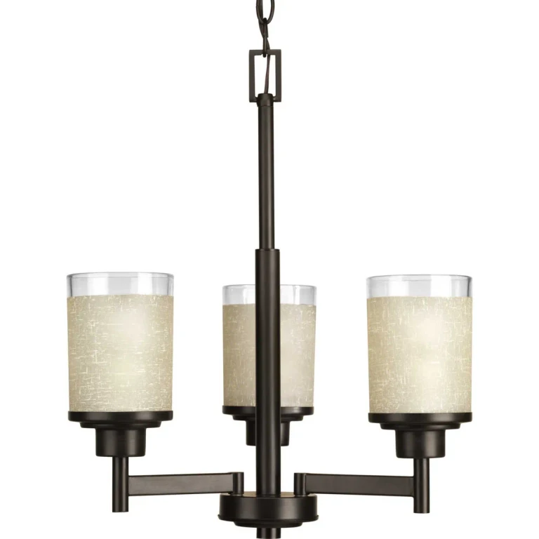 Antique Bronze Three Light Chandelier from the Alexa Collection