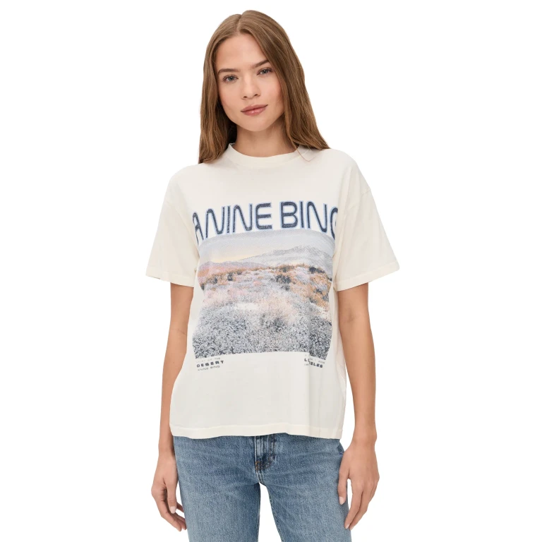 ANINE BING Cade Wildflowers Tee Off White S