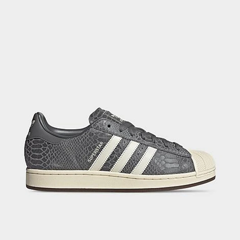 adidas Men's Originals Superstar II Croc Casual Shoes in Grey/Core White/Cream White Size: 7.5