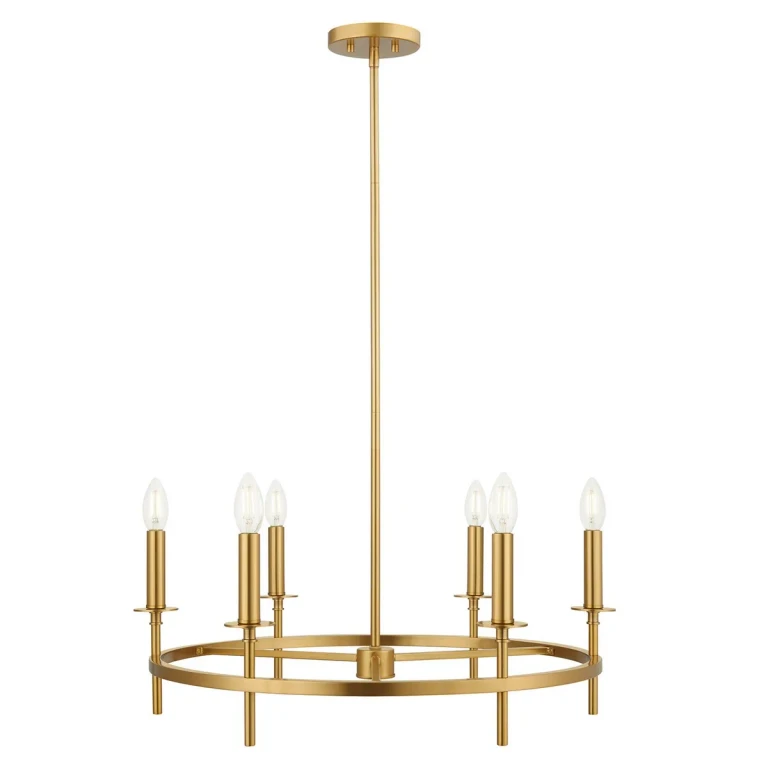Chandelier in Natural Brass