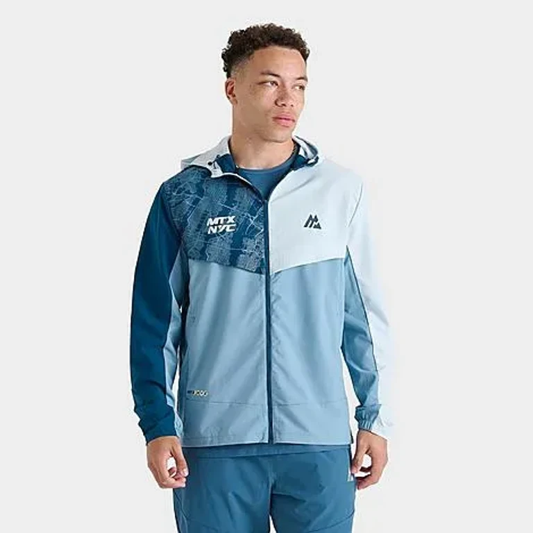Montirex Men's MTX Run City New York Running Jacket in Abyssal/Summer Mist/Slate Blue Size: Small