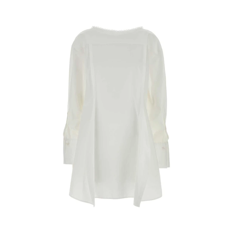 Carven White Poplin Esperanto Mini Dress Exterior: Cotton Abiti - Women