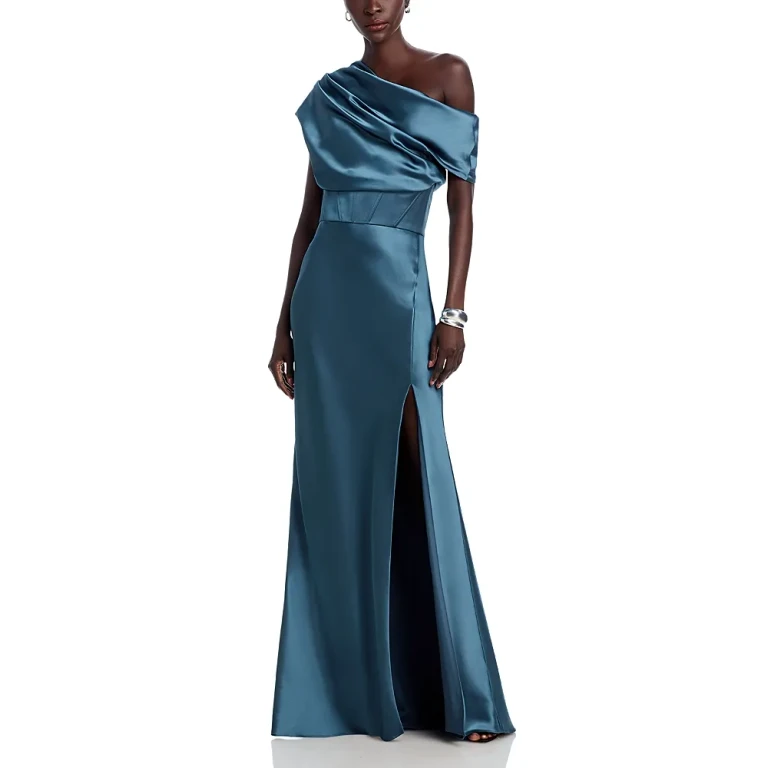 Asymmetric Draped Gown