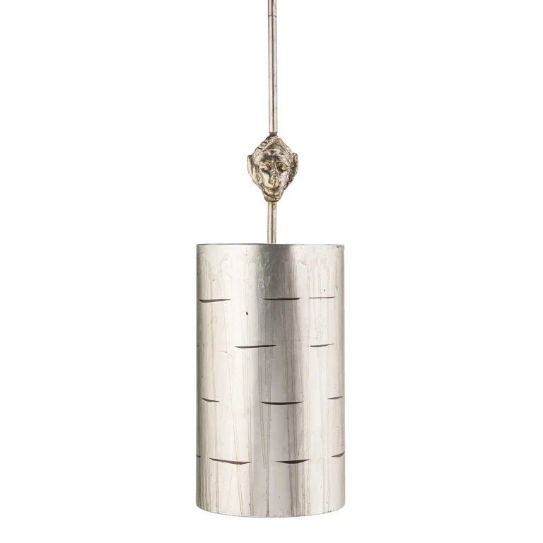 Silver Leaf and Glaze One Light Mini Pendant from the Fragment Collection