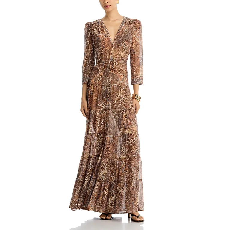 L'Agence Seraphina Tiered Maxi Dress