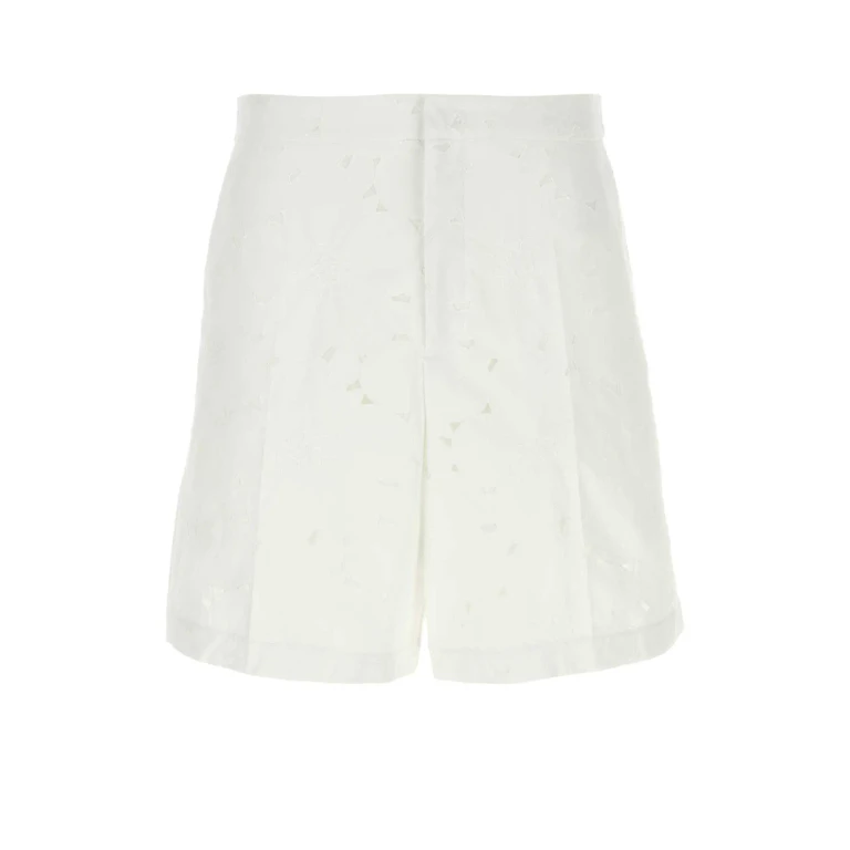 Valentino Garavani White Cotton Blend Shorts