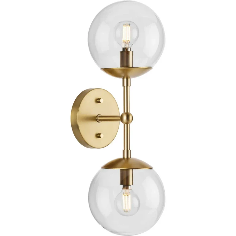 Brushed Bronze Two Light Wall Sconce from the Atwell Collection
