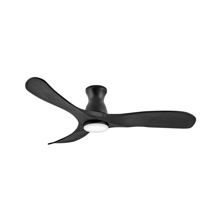Matte Black 56" LED Smart Fan from the Swell Flush Illuminated Collection