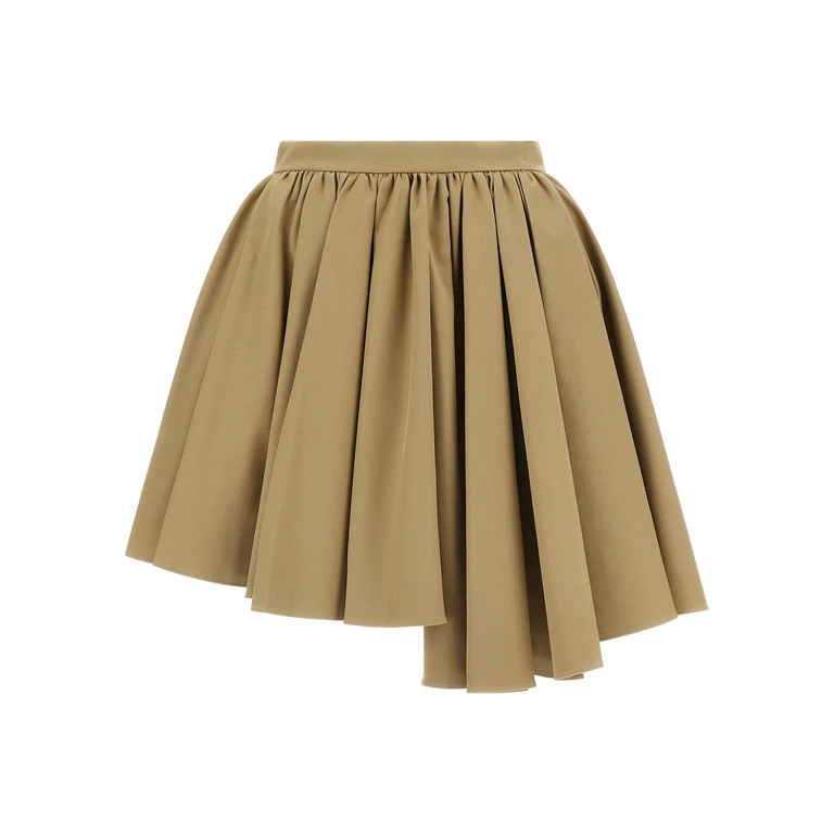 Self-Portrait Asymmetrical skirt Beige Polyester Lyly Cotton - Women