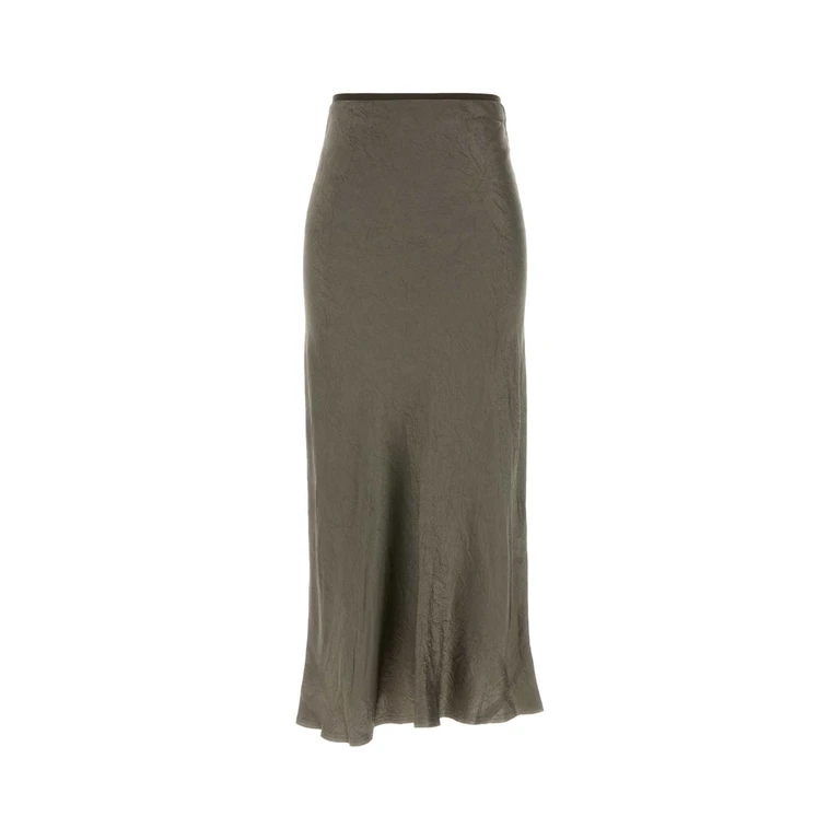 Maison Margiela Grey Satin Skirt Beige Exterior: Acetate Gonne - Women