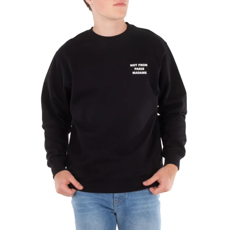 Drole De Monsieur Mens Black Slogan Le Sweatshirt