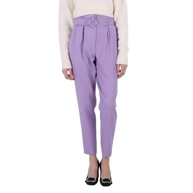 Moschino Ladies Violet Straight Leg Trousers