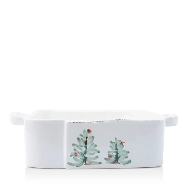 Vietri Lastra Holiday Square Baker