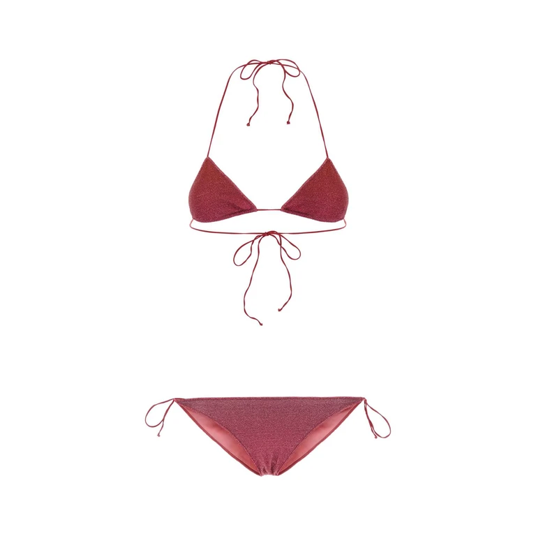 Oseree Dark Pink Nylon Blend Bikini Sunset Costumi Da Bagno - Women