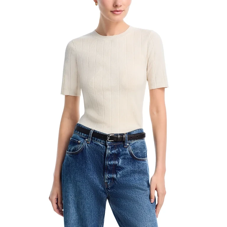 French Connection Marley Knit Round Neck Top