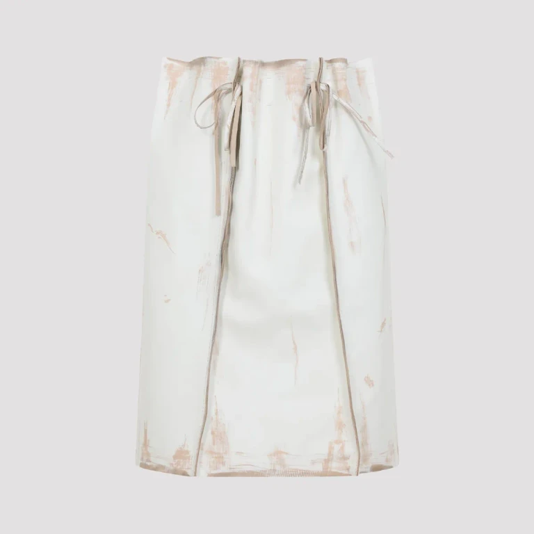 Prada Calf Leather Midi Skirt