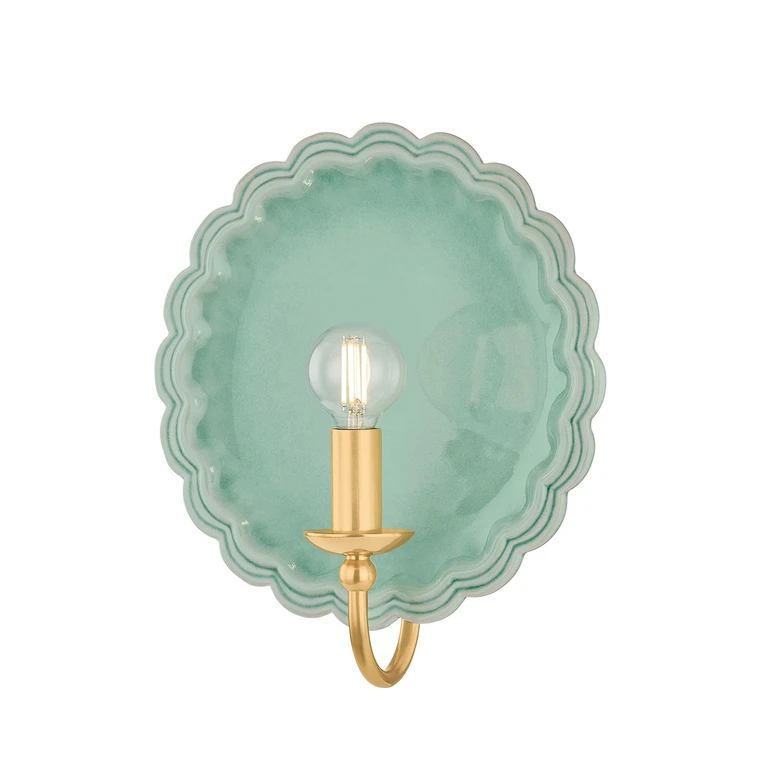 Aged Brass Wall Sconce from the Paulette Collection