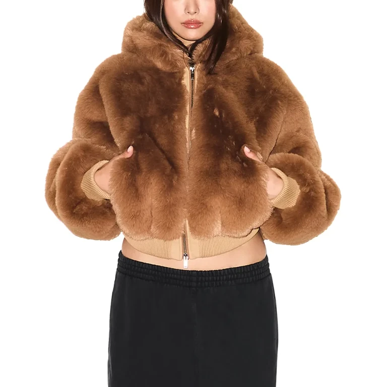 Skims Faux Fur Zip Up Jacket
