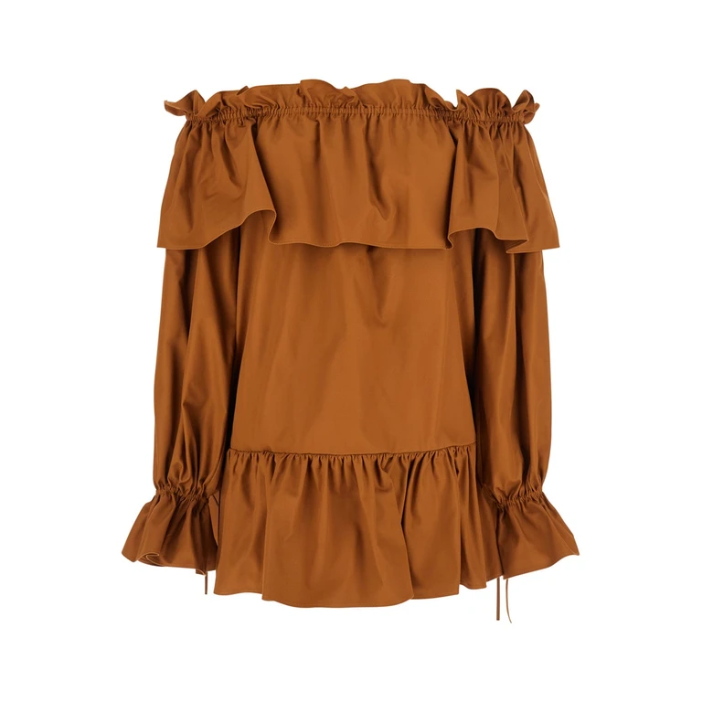 Saint Laurent Brown Cotton Dress