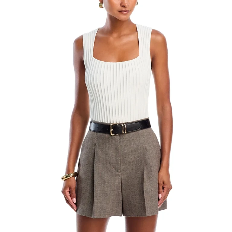 French Connection Ottoman Crinkle Knit Tank