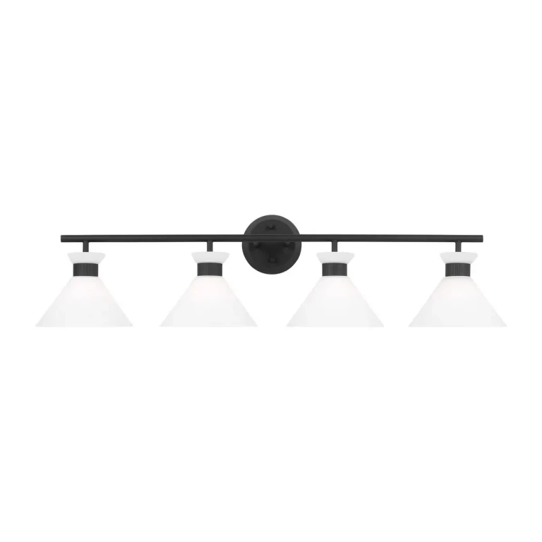 Midnight Black Four Light Bath from the Belcarra Collection