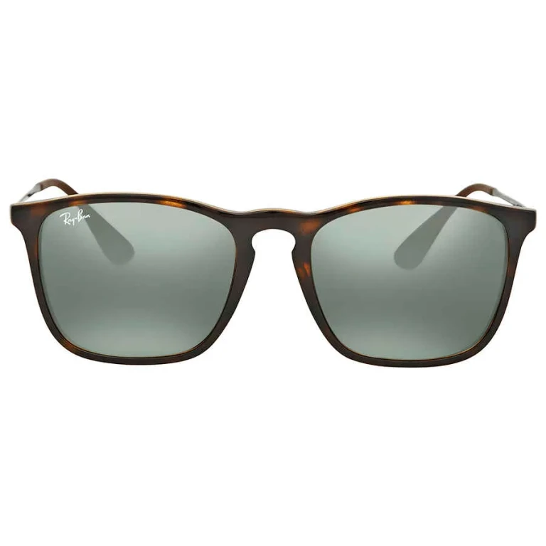 Ray Ban Chris Green Classic Rectangular Unisex Sunglasses RB4187 710/71 54