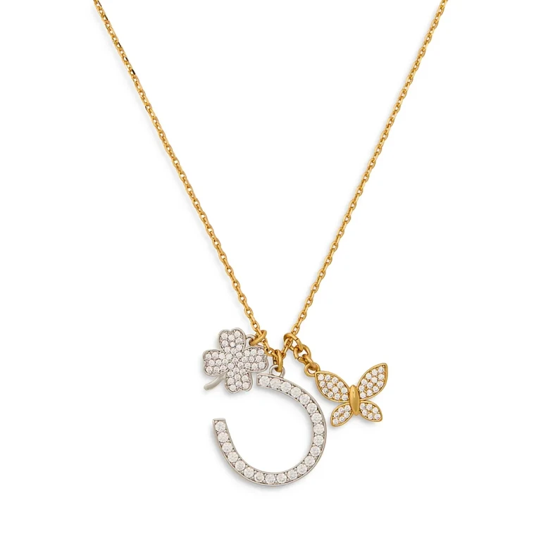 kate spade new york Lucky Charm Statement Pendant Necklace, 18