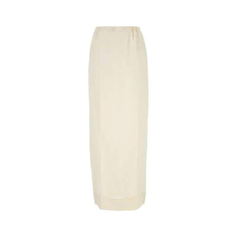 Prada Ivory Linen Skirt