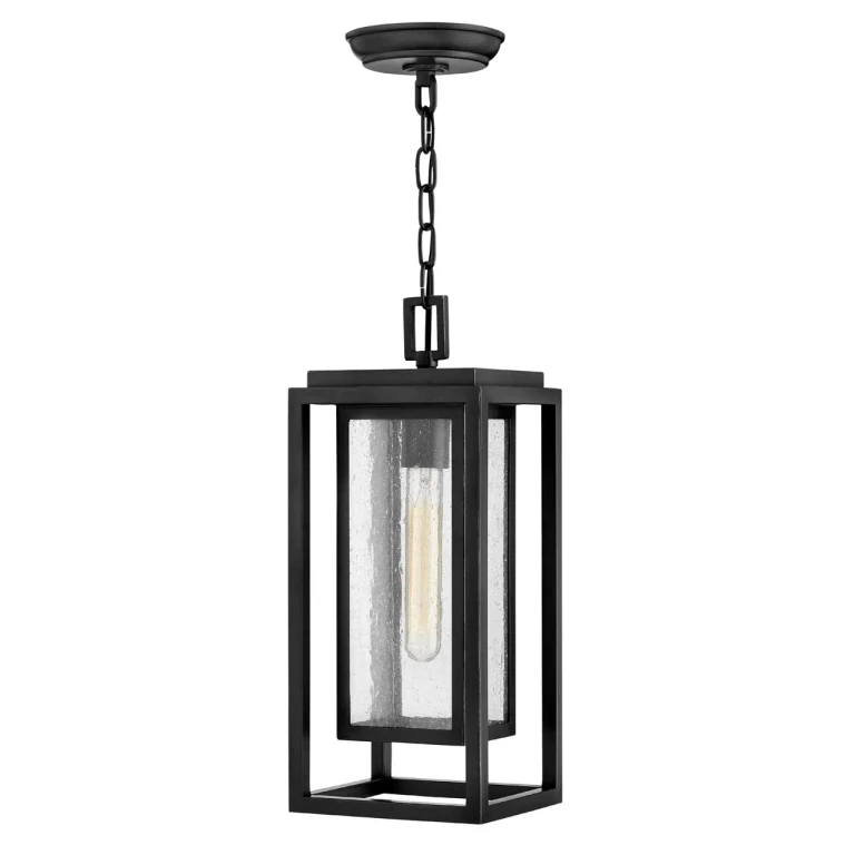 Black LED Hanging Lantern from the Republic Collection