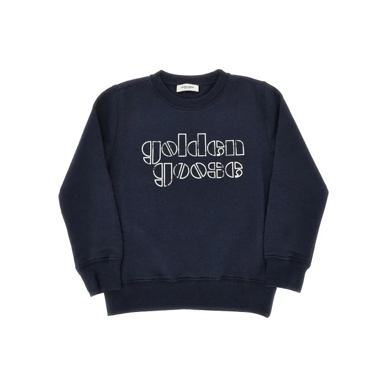GOLDEN GOOSE Logo print crewneck sweatshirt Kids 6Y