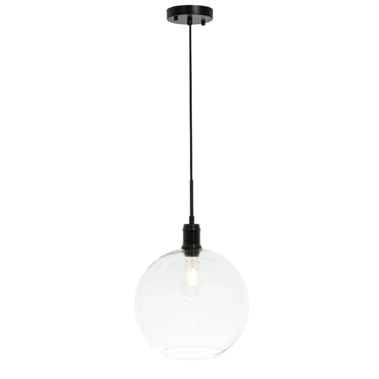 Black One Light Pendant from the Emett Collection