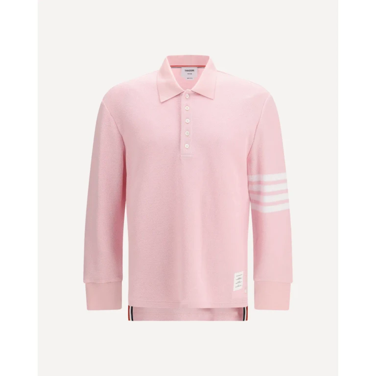 Polo de manga larga en piqué Thom Browne